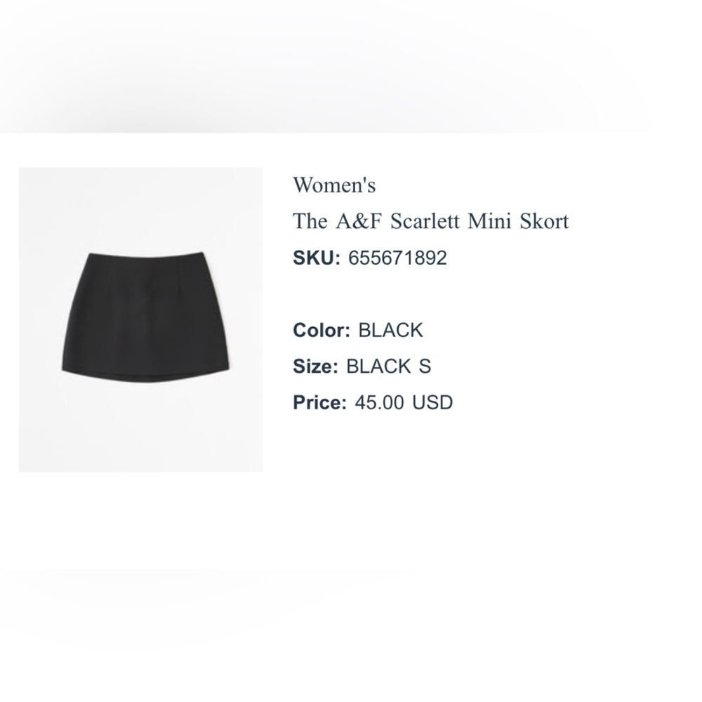 A&F Scarlett Mini Skort